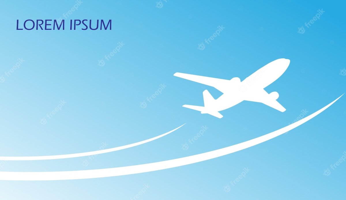 Взлет самолета вектор