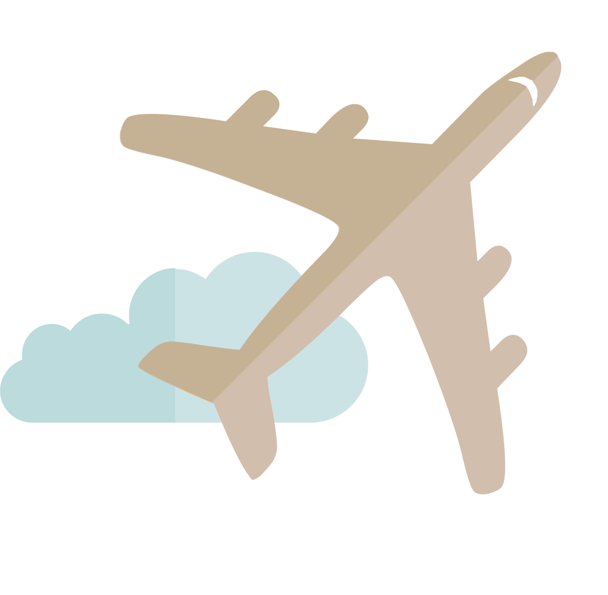 Самолет на белом фоне