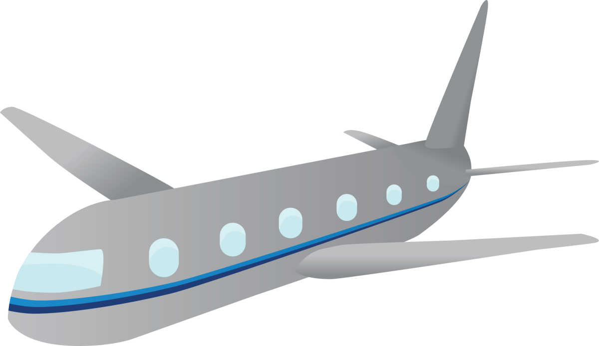 Самолет на прозрачном фоне