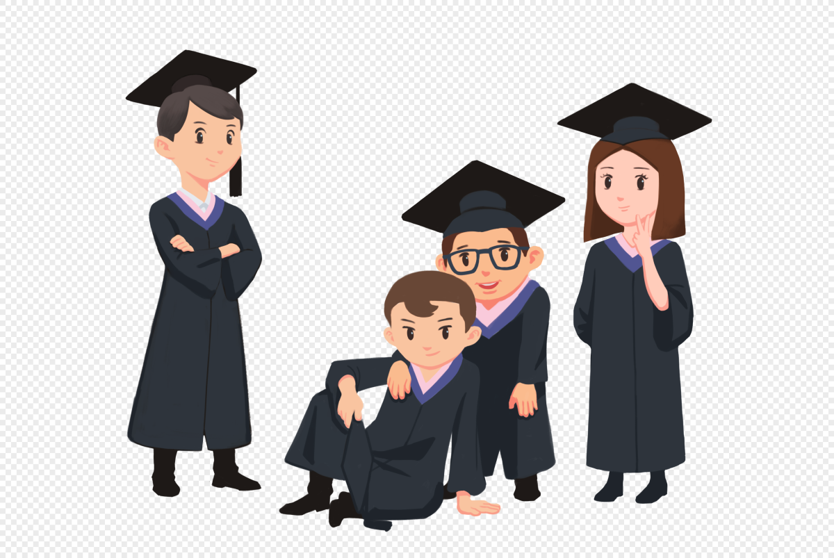 Студент выпускник на прозрачном фоне