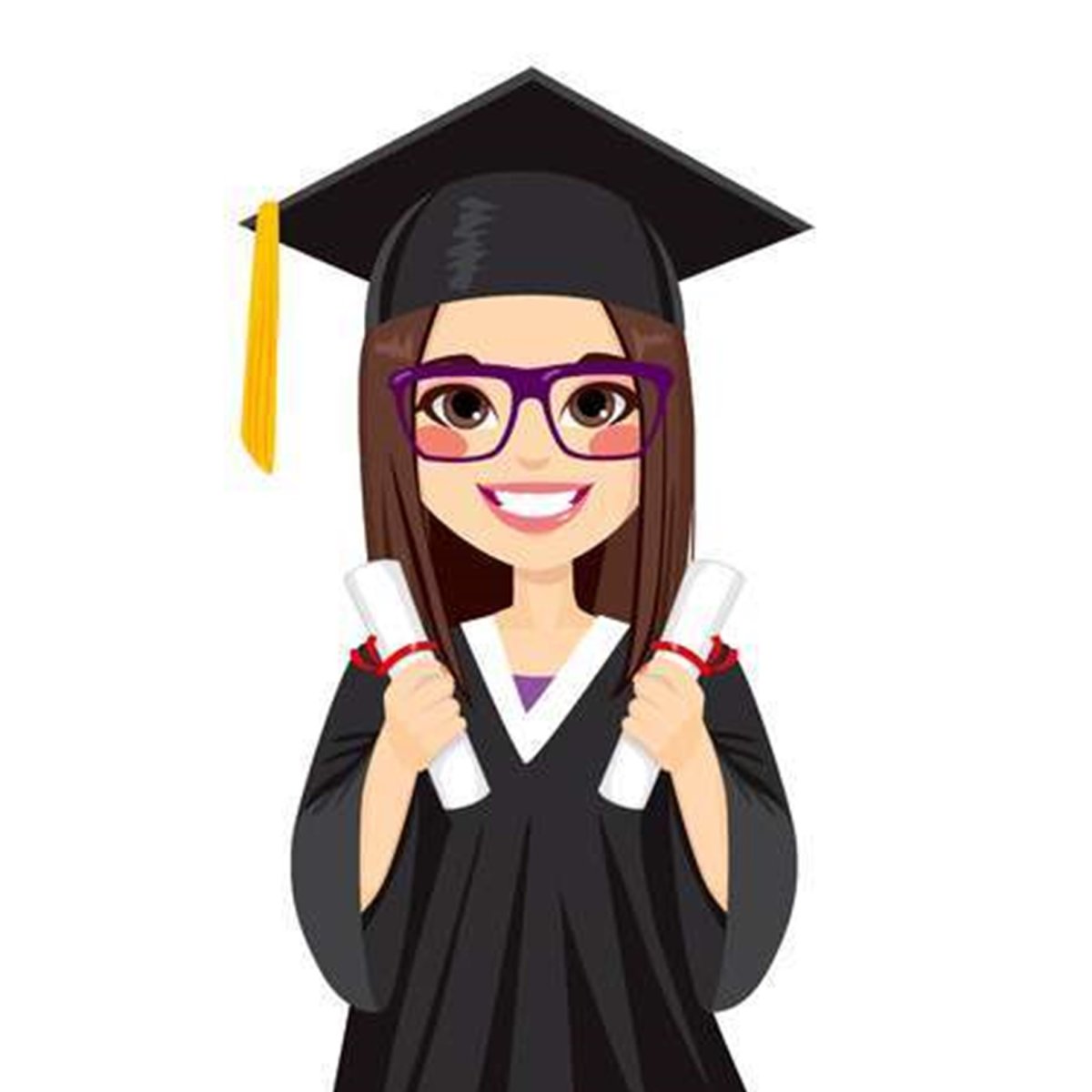 Мультяшная девочка студент