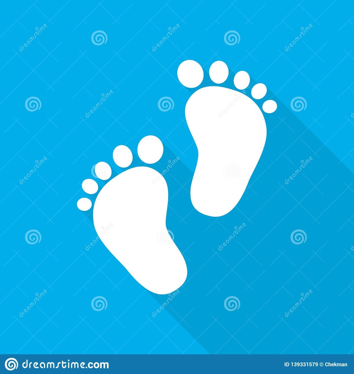 Детские Отпечатки ног белые