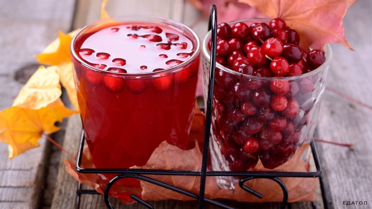 Брусника с клубникой морс