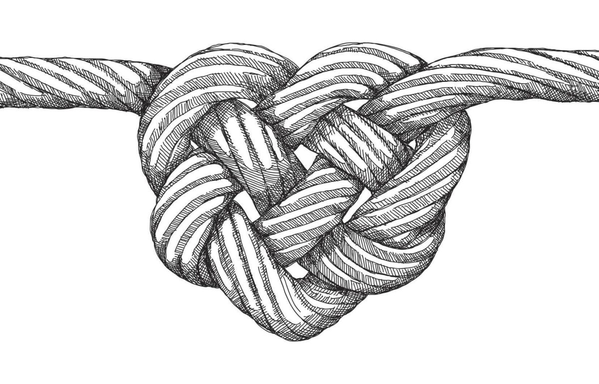 Веревка рисунок карандашом