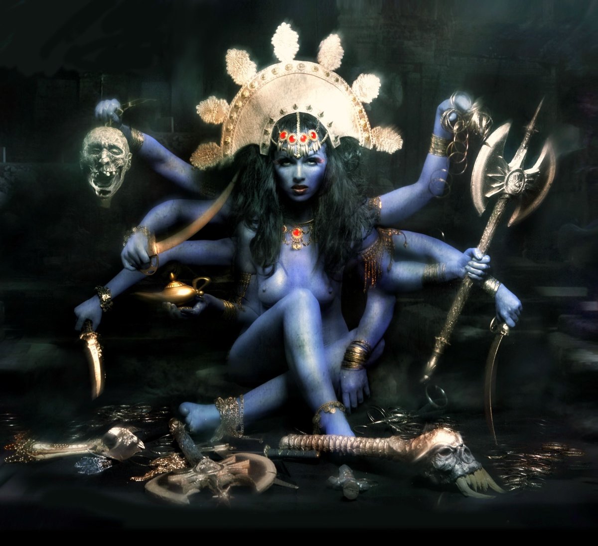 Богиня Кали и Шива
