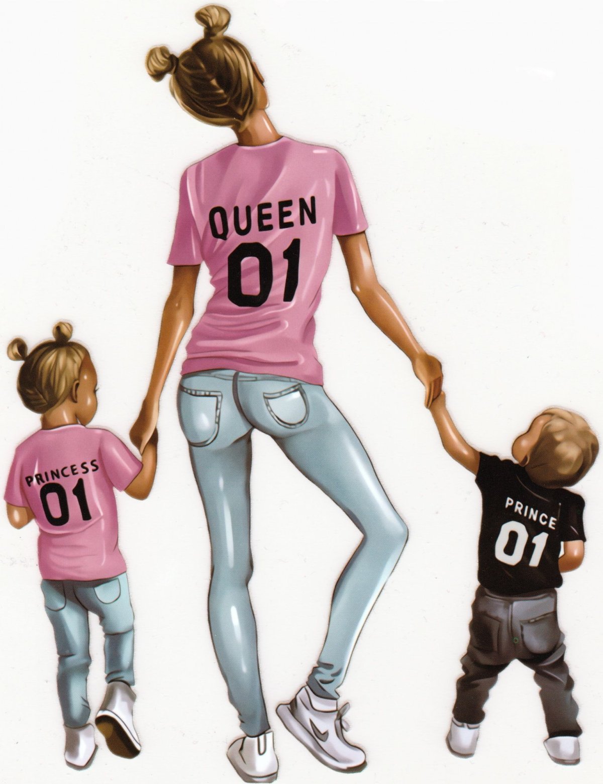 Мамочка с тремя детьми