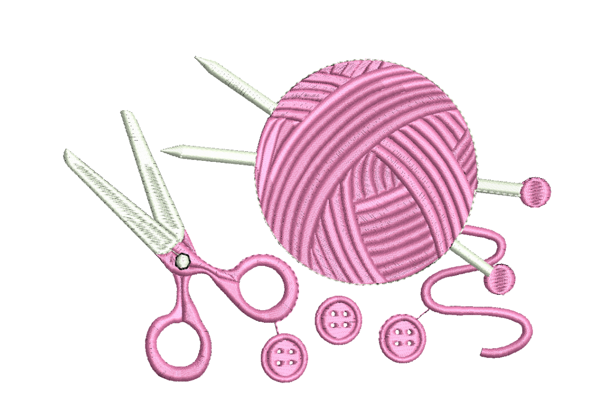 Клубок ниток с крючком