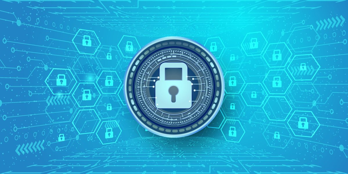 Кибербезопасность на белом фоне