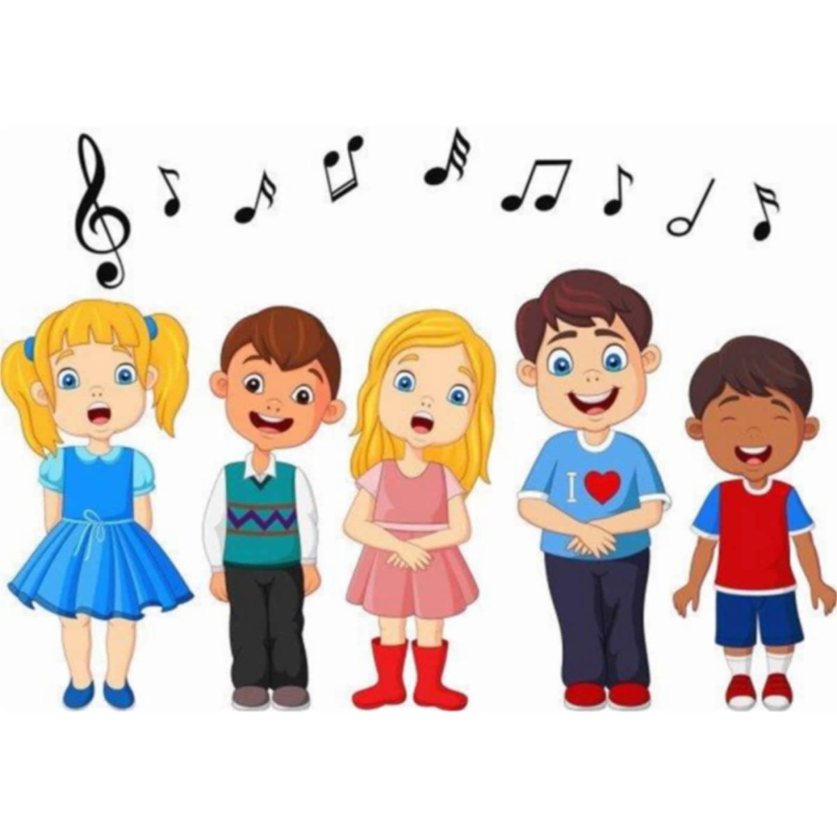 Дети поют вектор