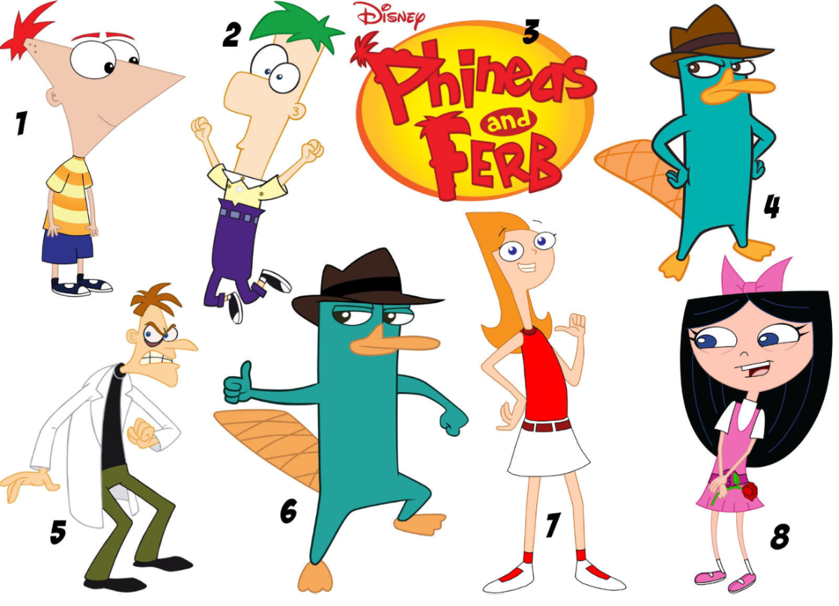 Герои из мультика Финес и Ферб