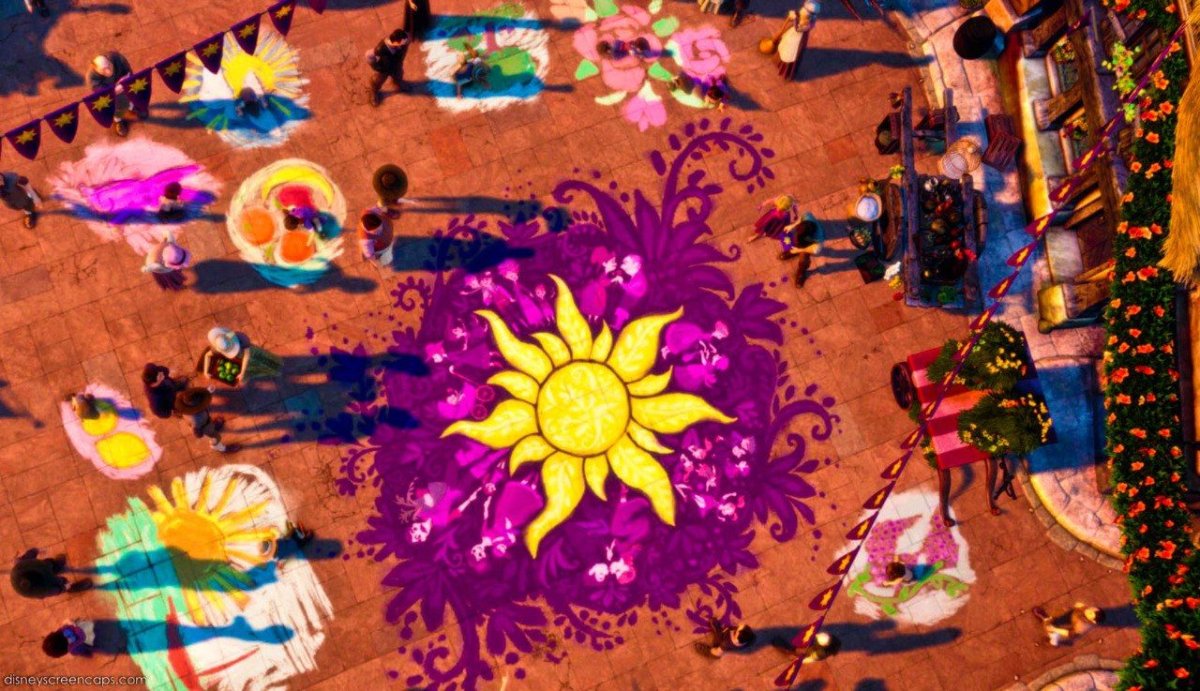 Рапунцель логотип солнце