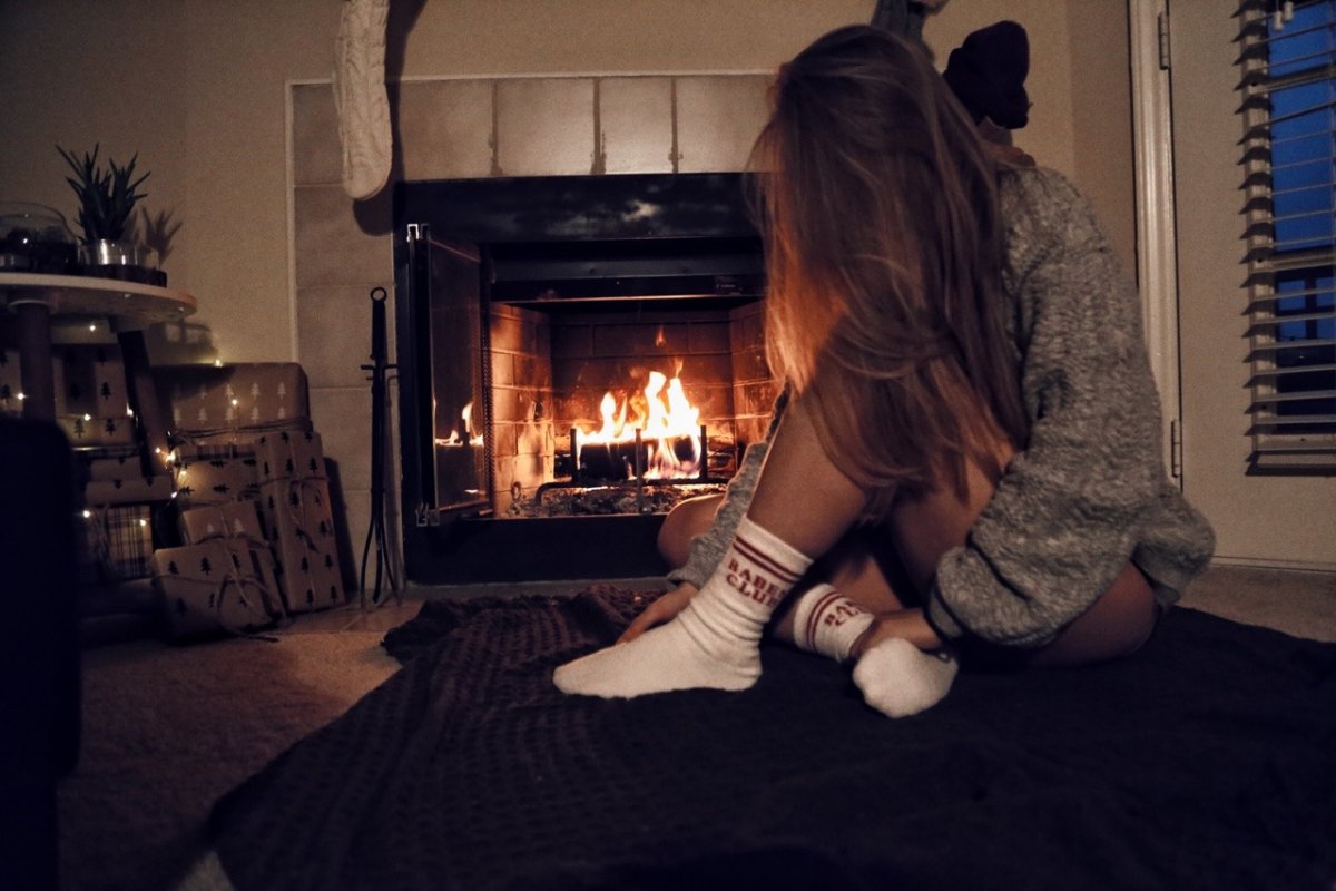 Возле камина