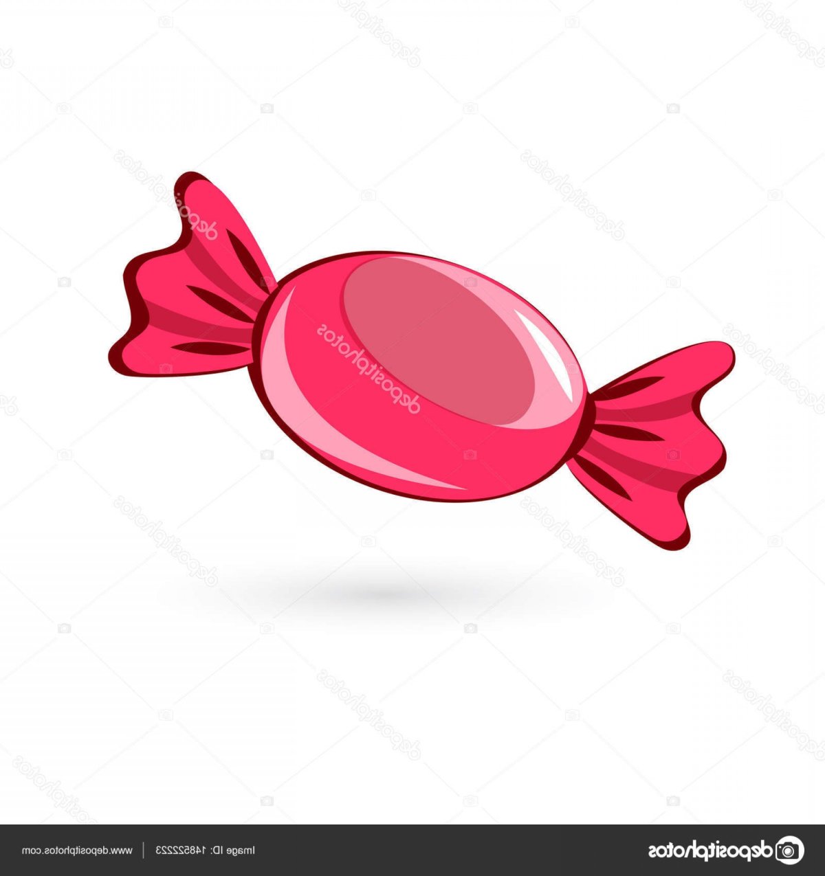 Конфетки розовые Рисованные