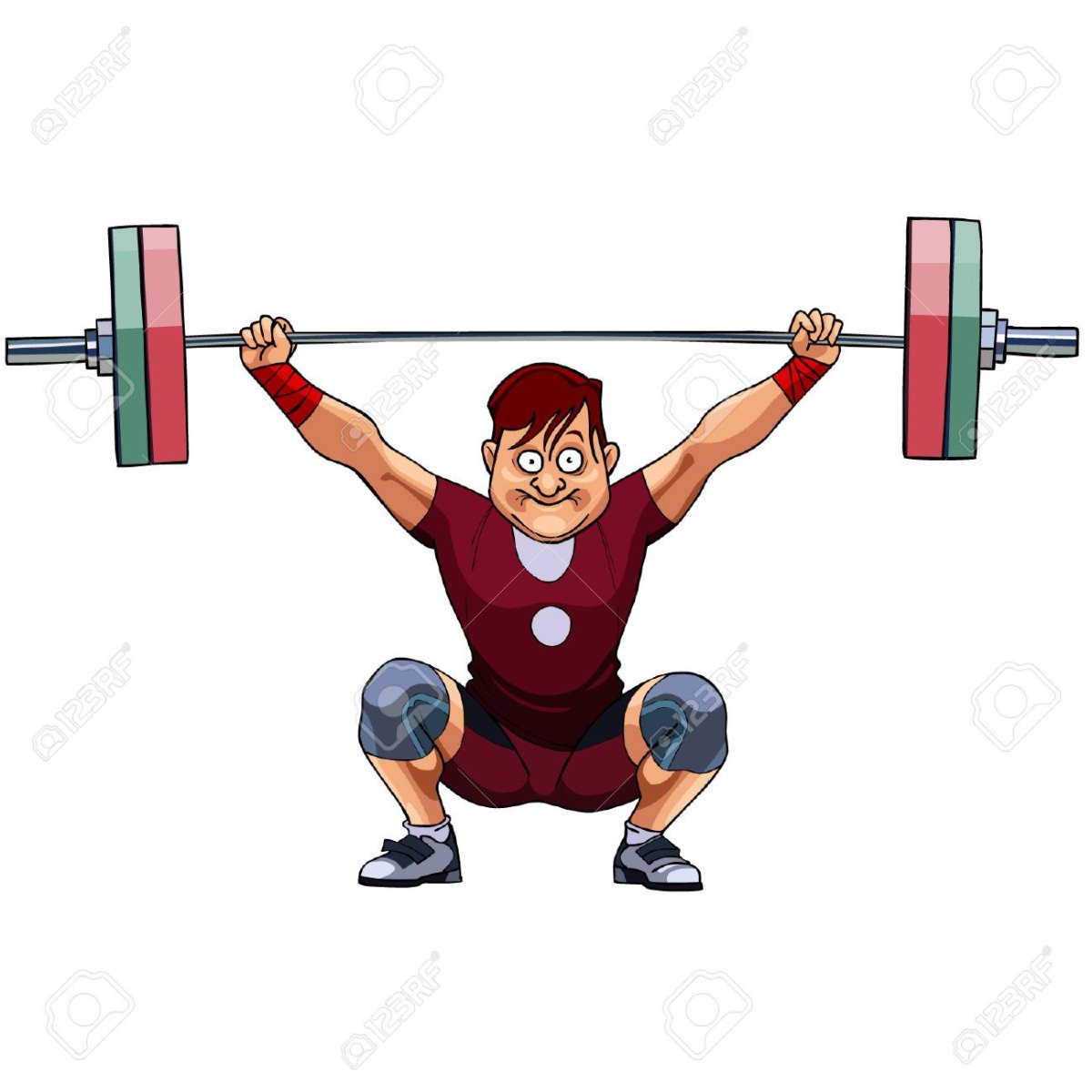 Силач со штангой