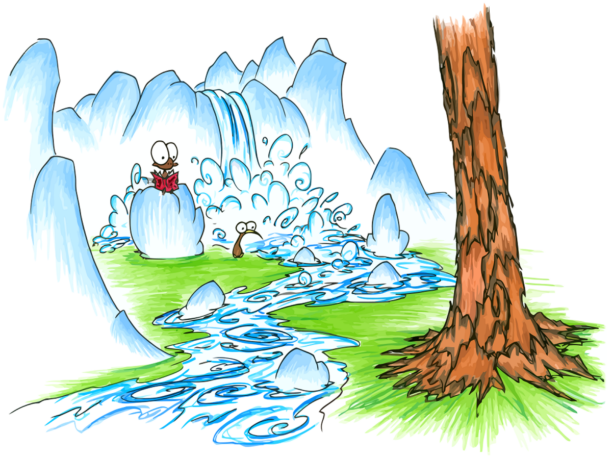 Родник раскраска для детей