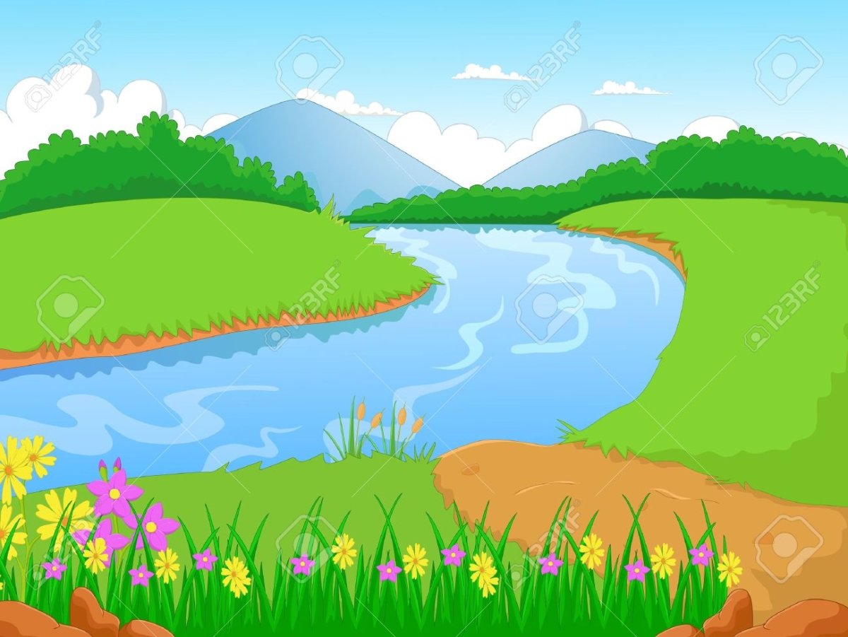 Речка мультяшка