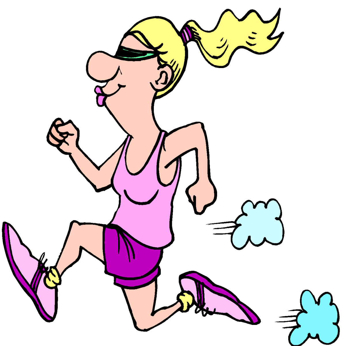 Девушка бежит веселая