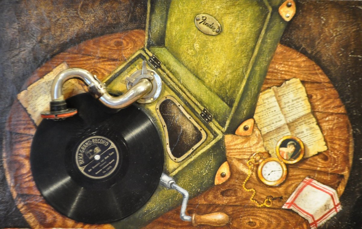 Натюрморт с пластинками