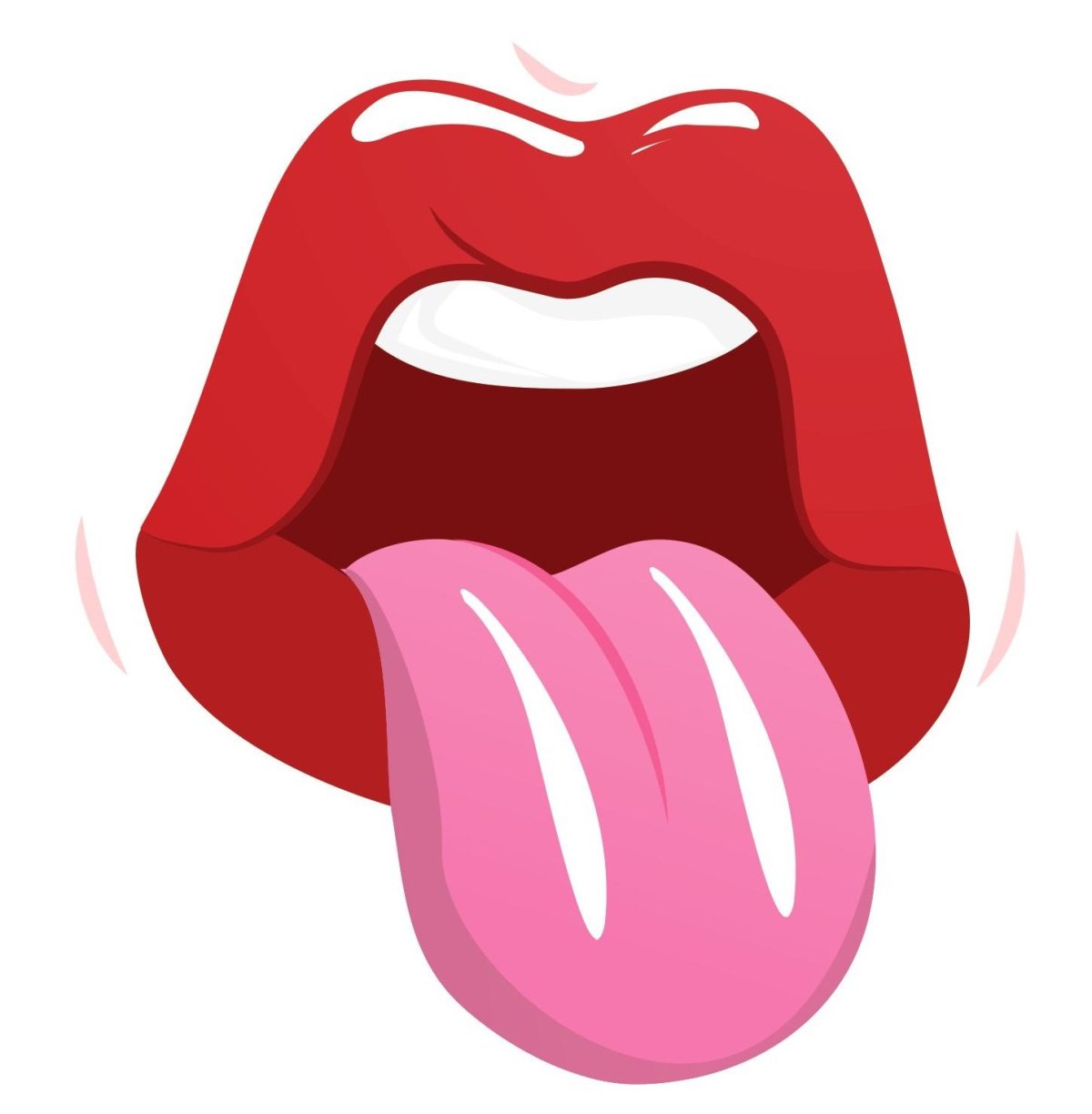 Мультяшный рот с языком