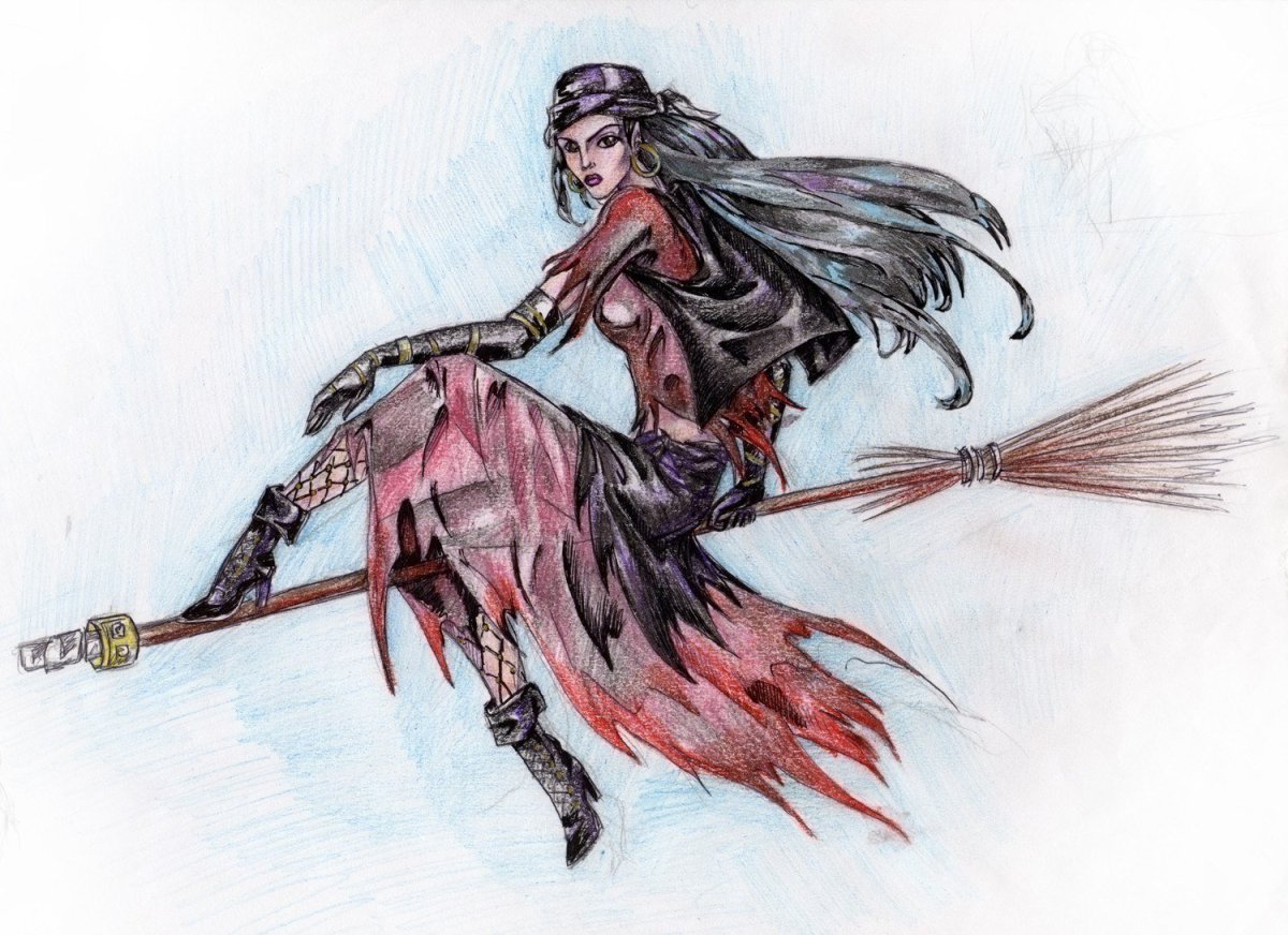 Современная баба Яга арт