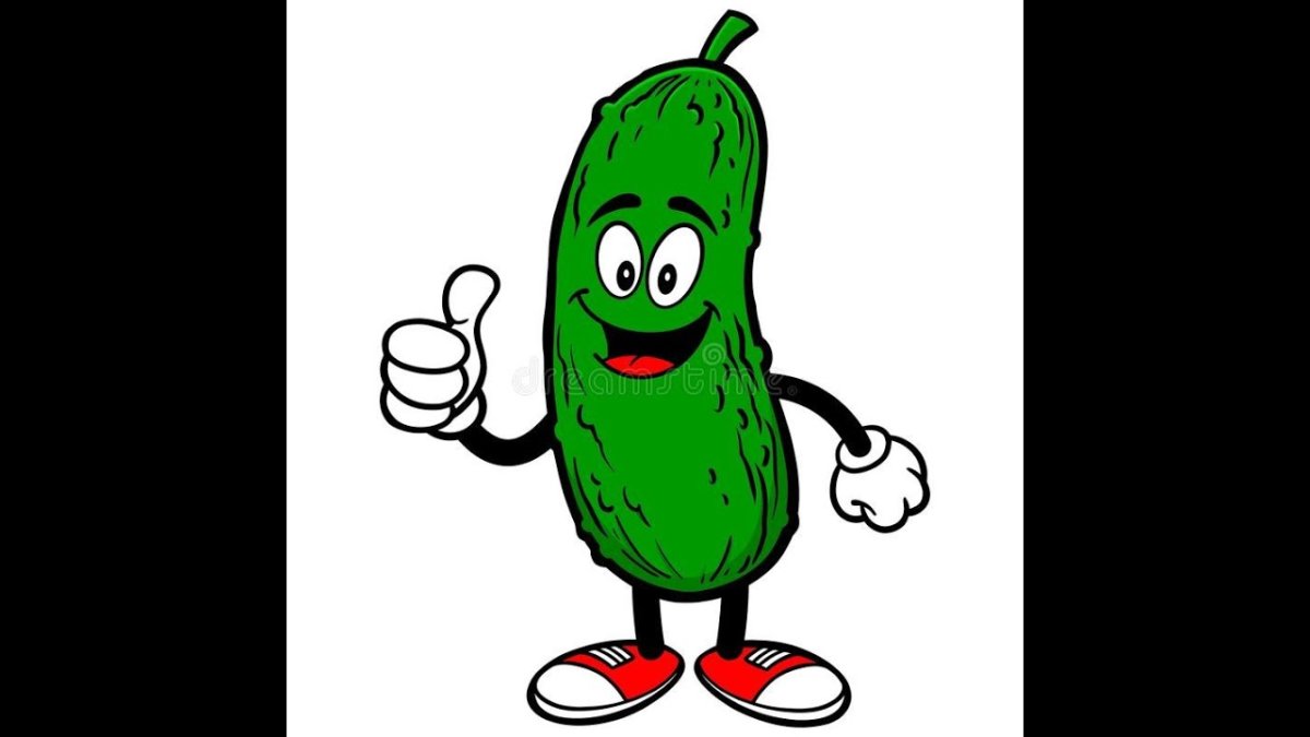 Огурец с руками и ногами