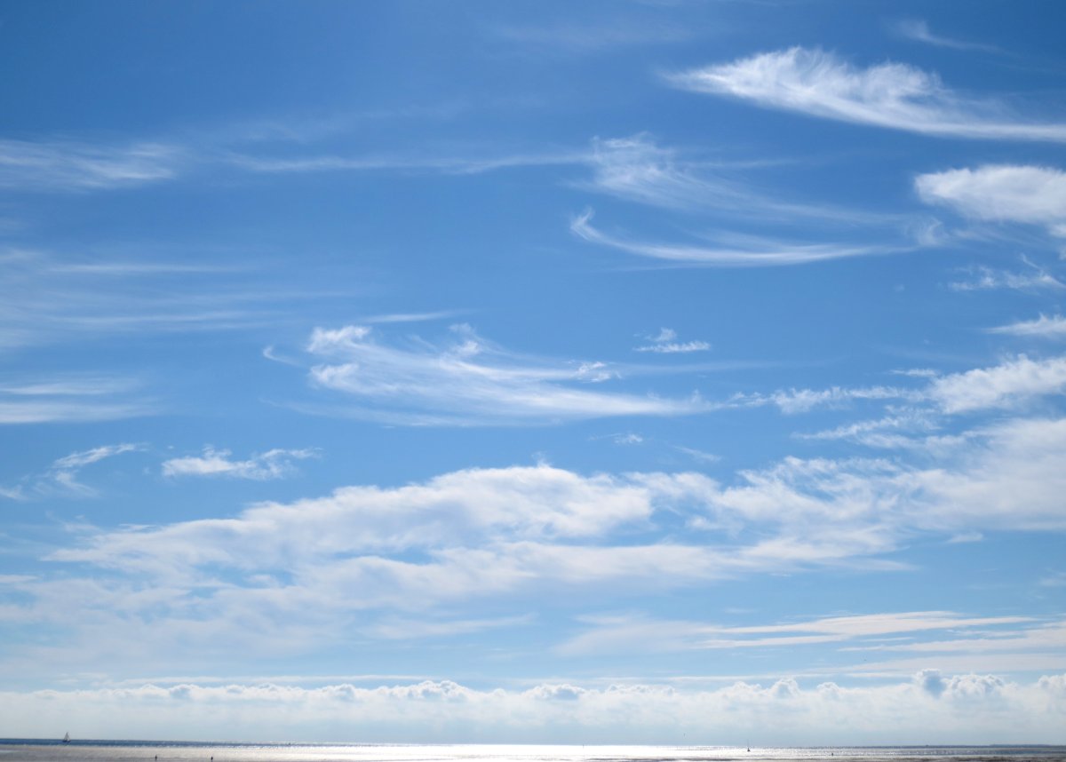 Голубое небо перистые облака