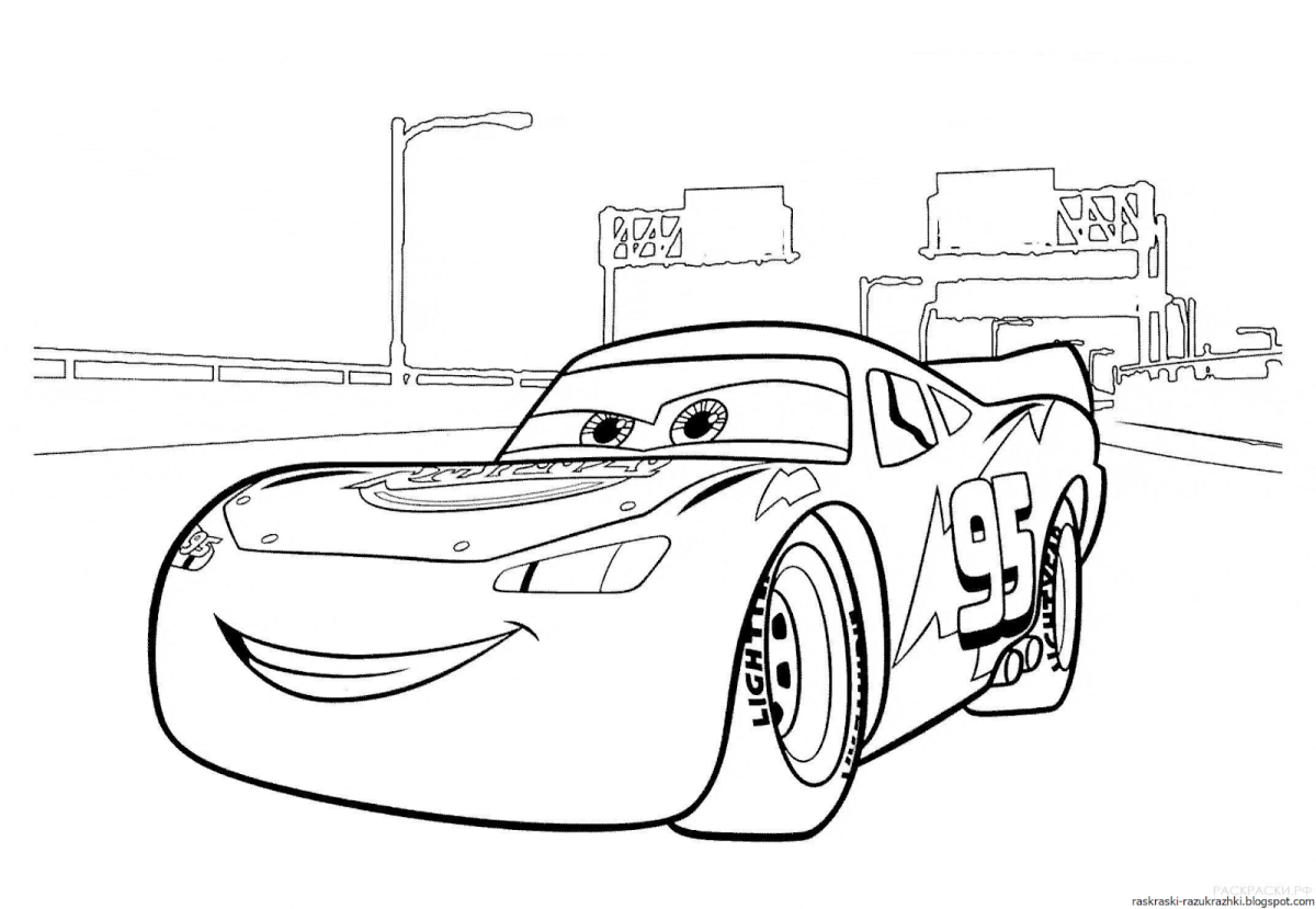 Крус Рамирес Тачки раскраска