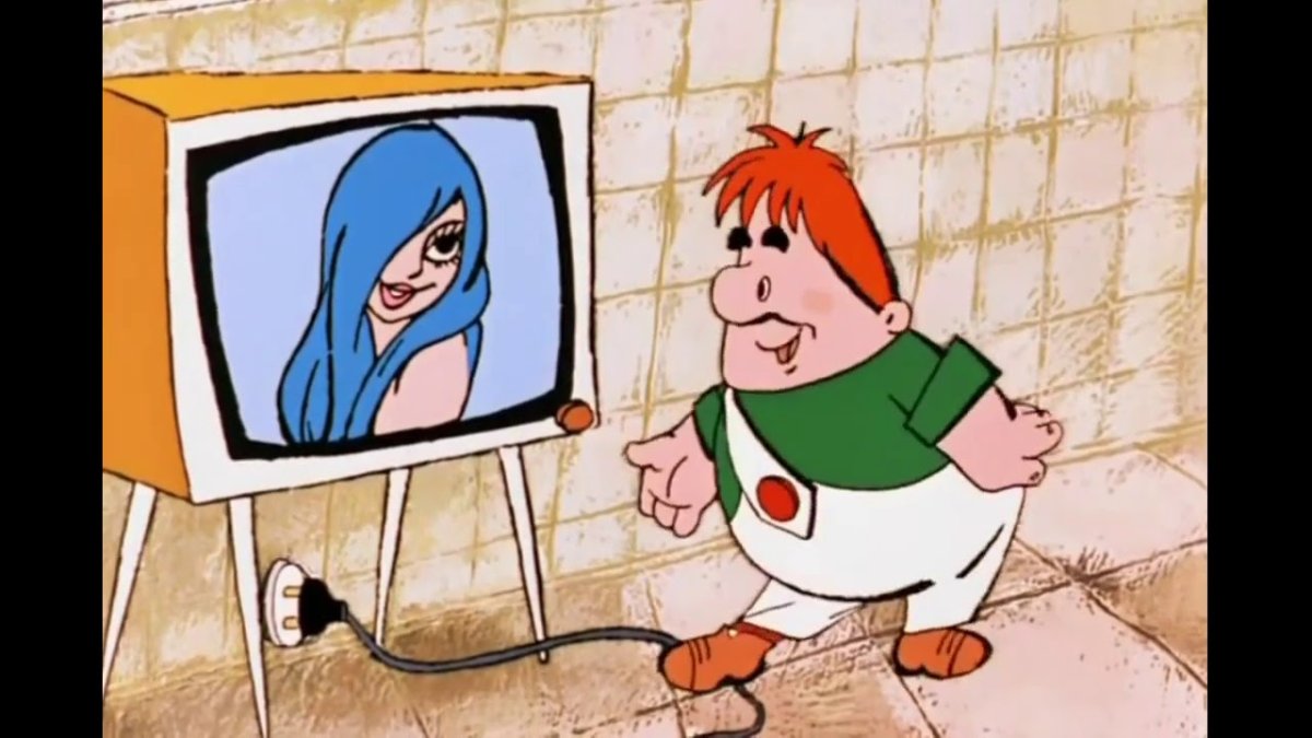 Карлсон Фрекен бок мультфильм