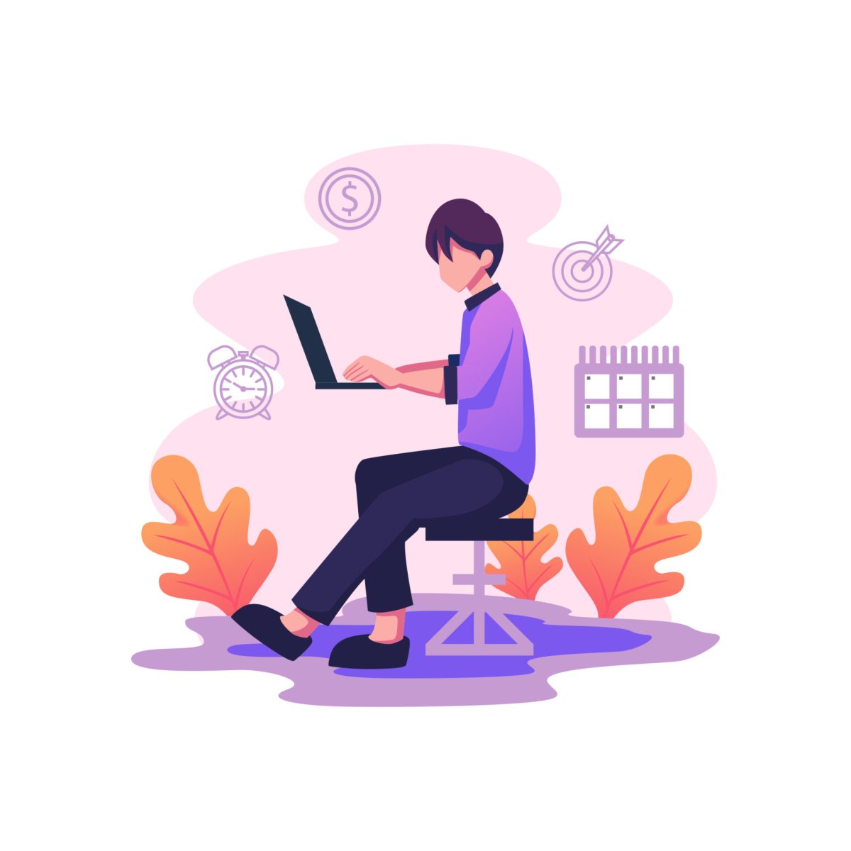 Борьба со стрессом иллюстрации