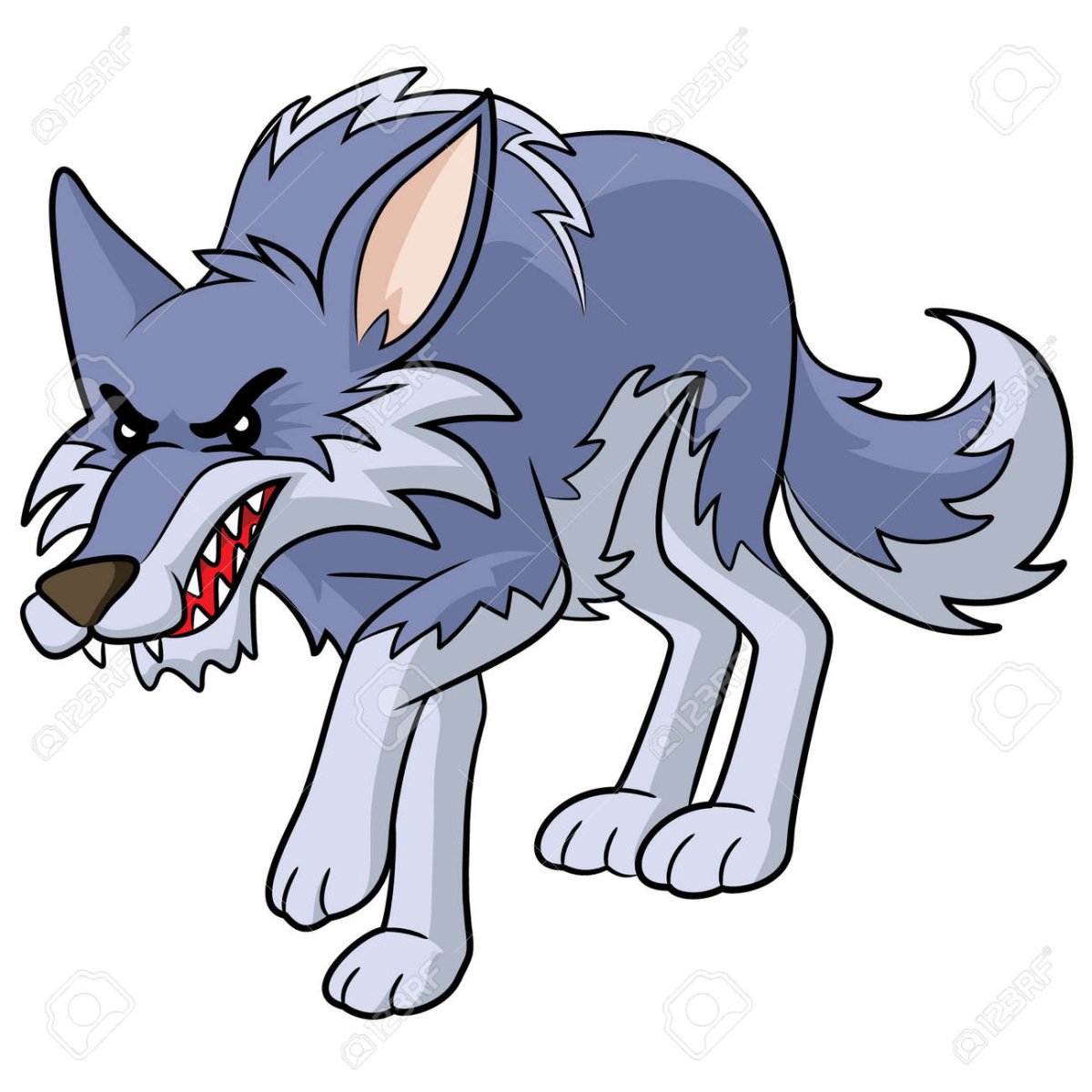 Злой волк из мультика