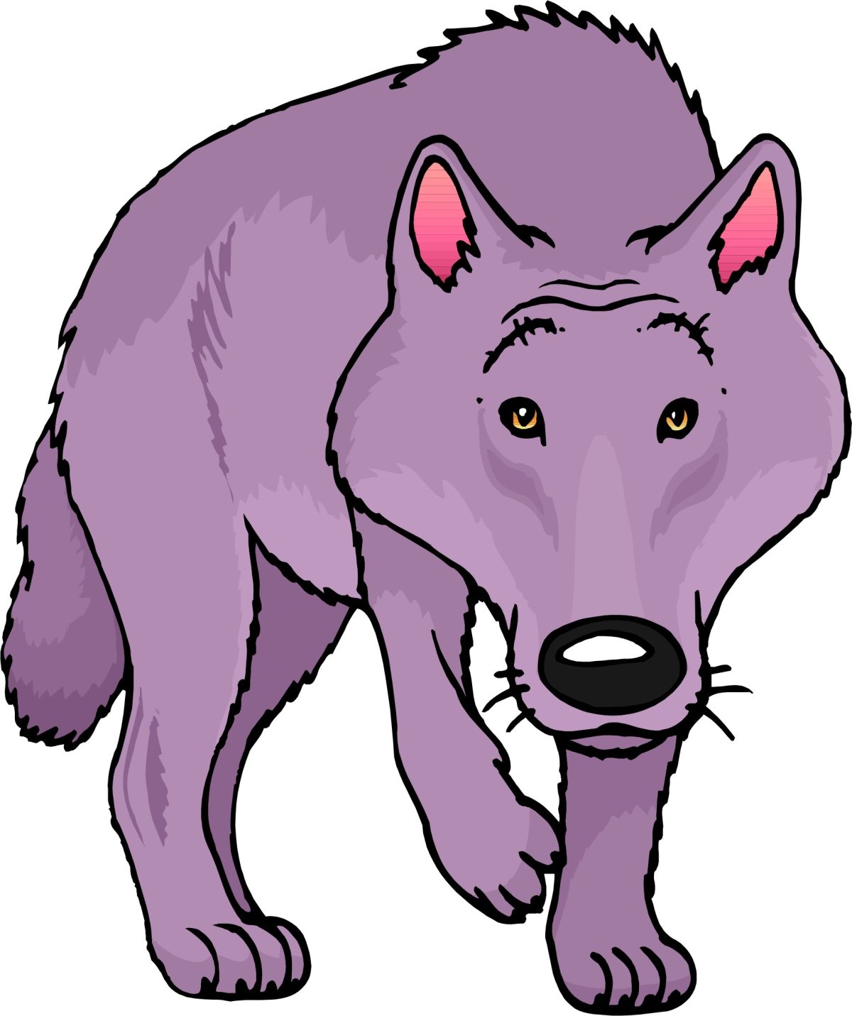 Волк для детей на прозрачном фоне