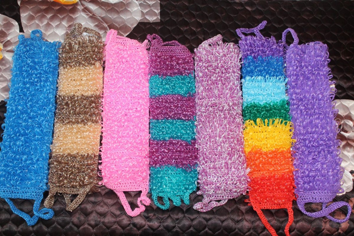 Мочалки с надписями