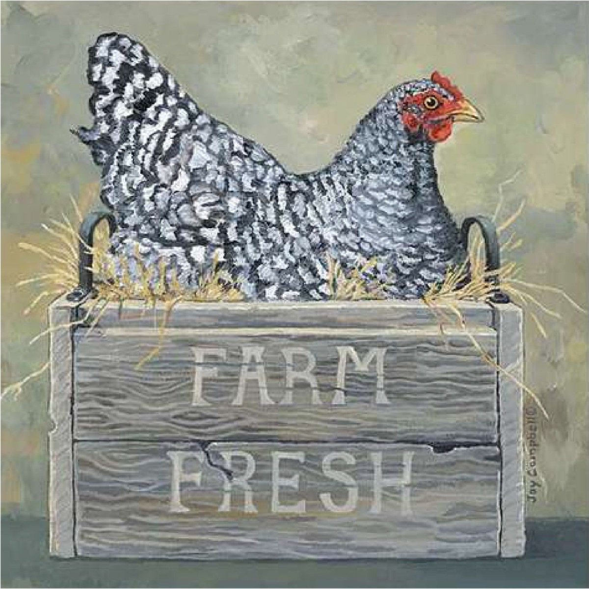 Курица рисунок акварель