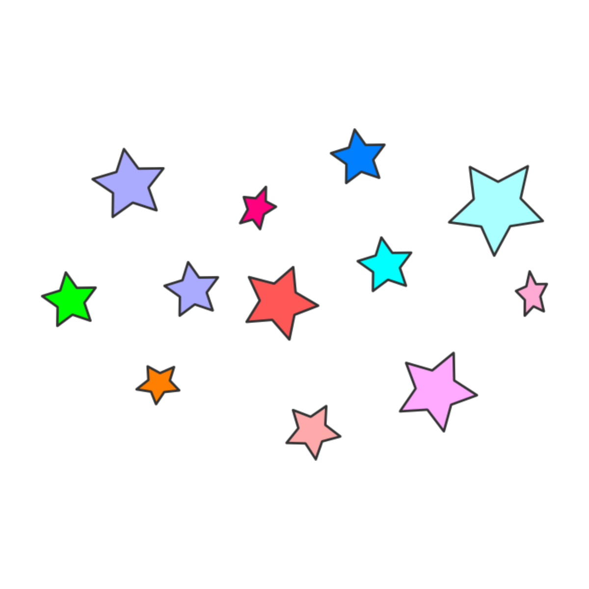 Наклейки милые звездочки