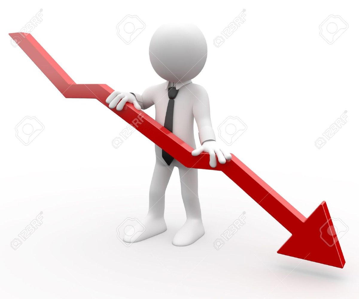 Человечек график вниз