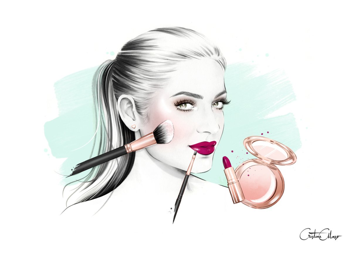 Маленькая девочка с макияжем