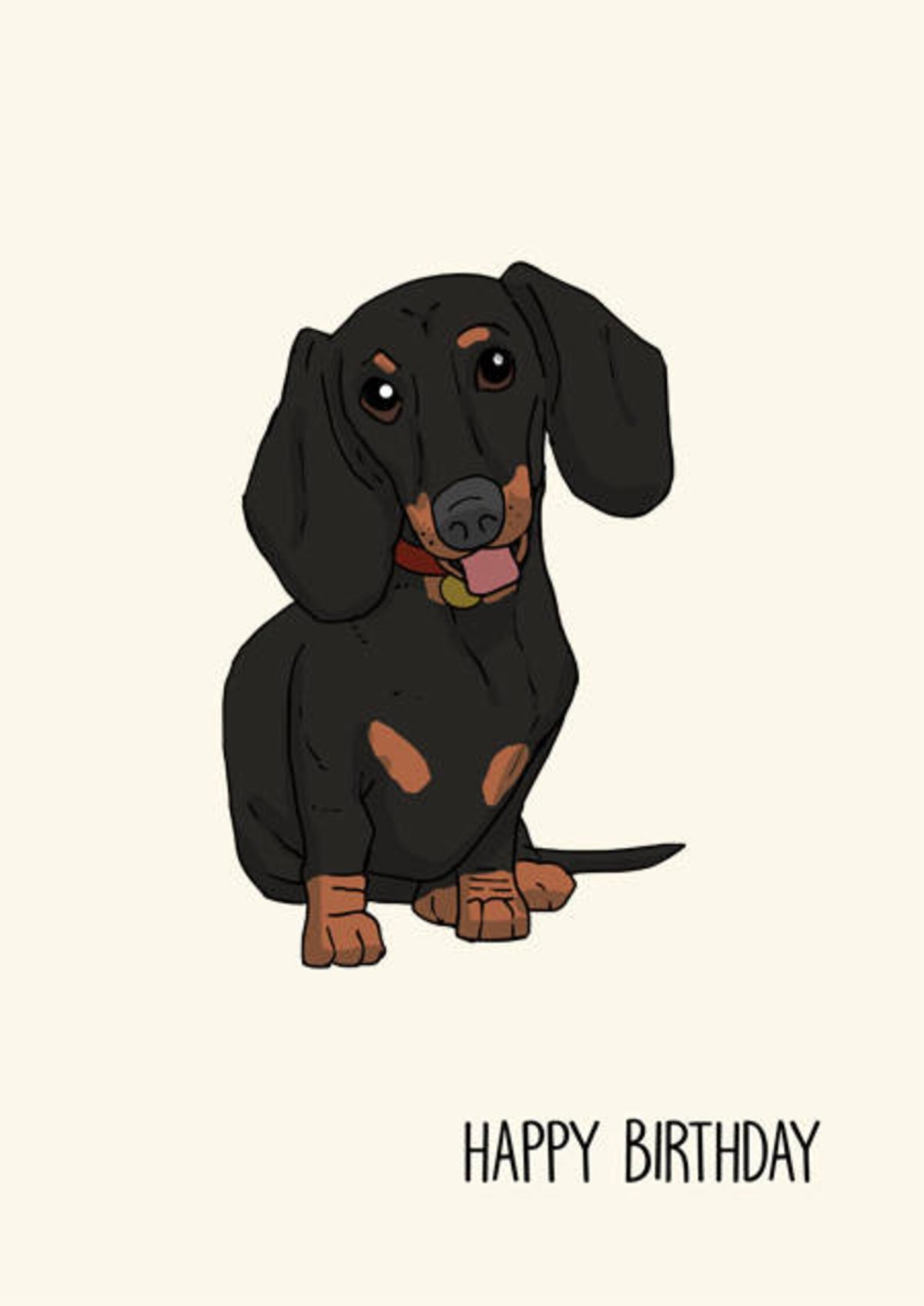 Открытки с таксами с днем рождения