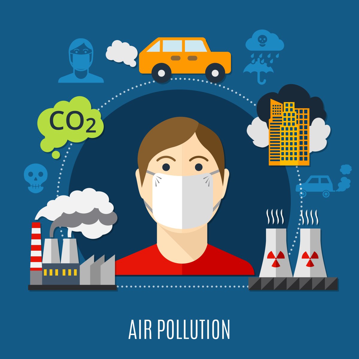 Air pollution icon