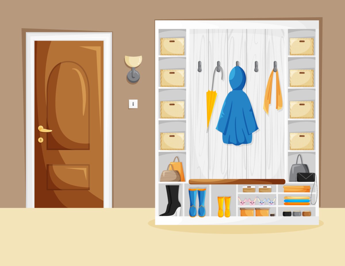 Холл гардероб Векторная Графика