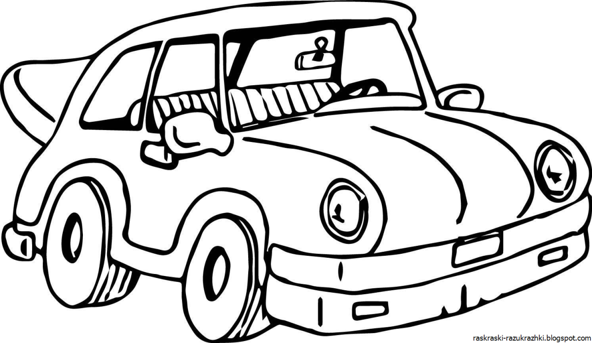 Doodle car раскраска
