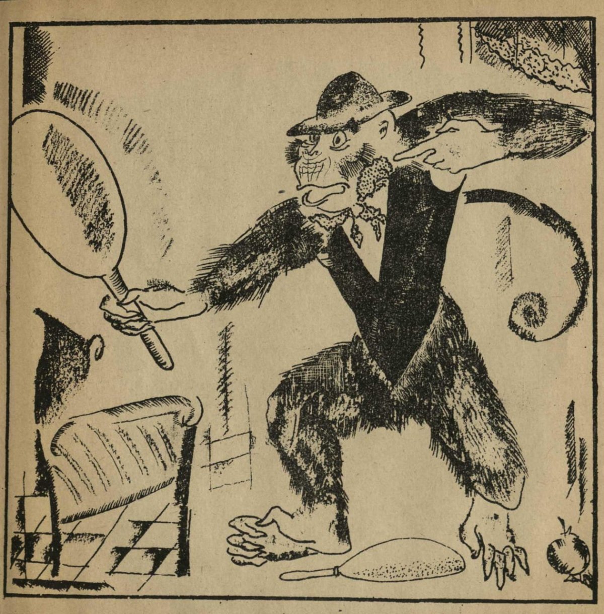 Рисунок на тему зеркало и обезьяна