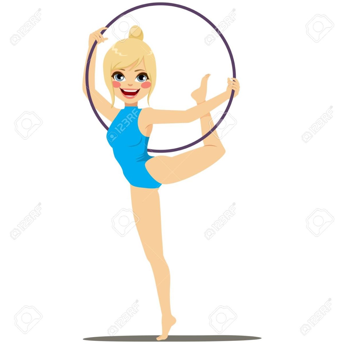 Девочка гимнастка с обручем