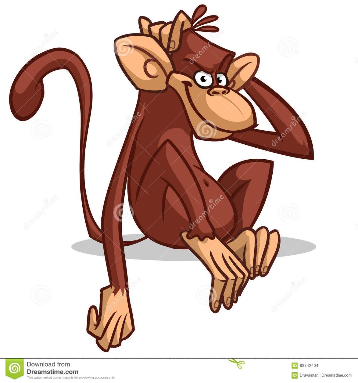 Мартышка и очки раскраска