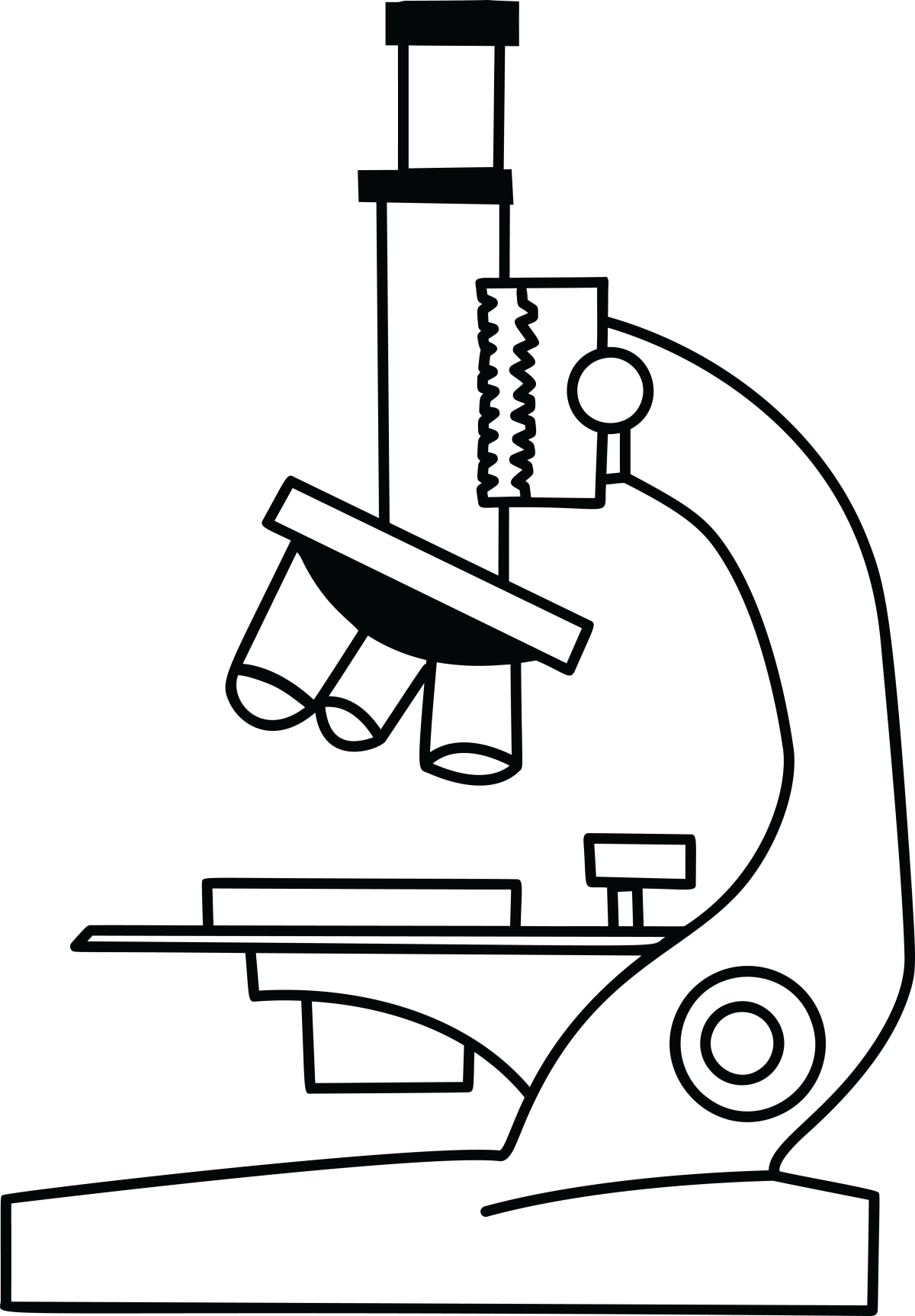 Микроскоп сбоку рисунок