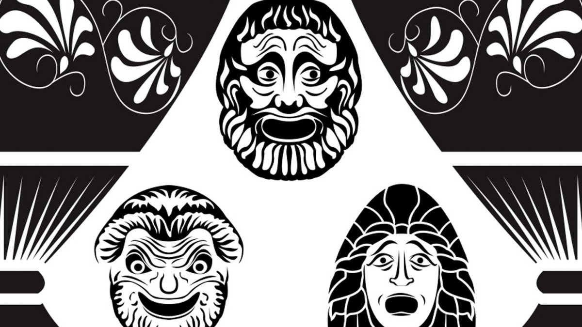 Схема театра в древней Греции