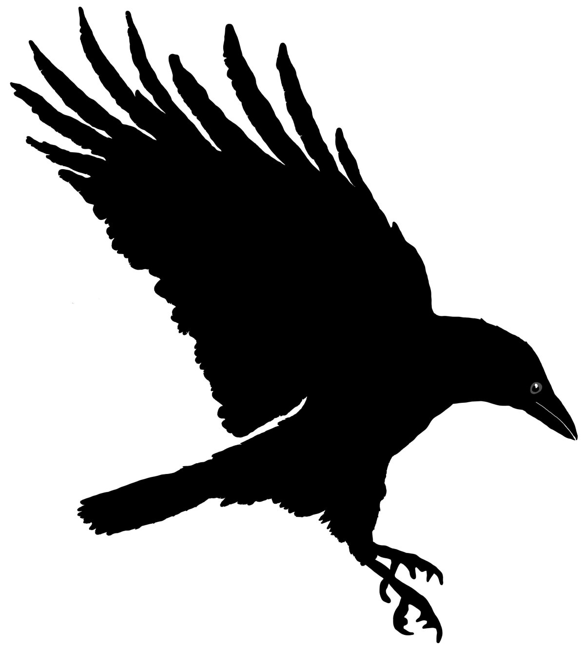 Силуэт вороны