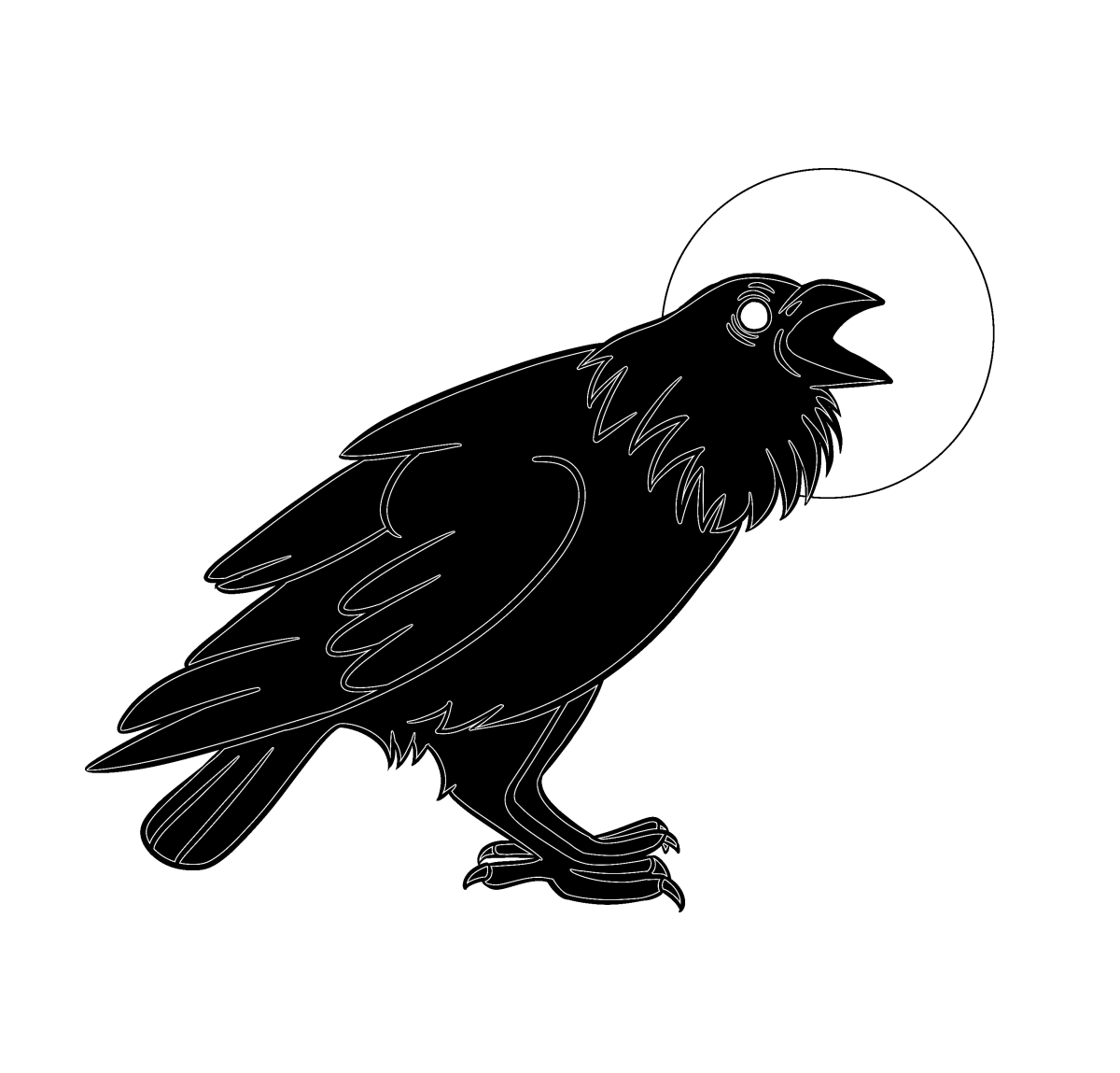 Ворон на кладбище