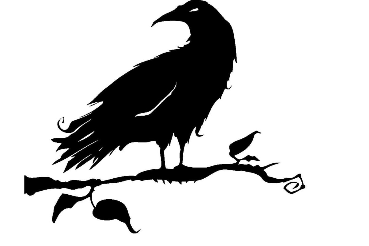 Силуэт ворона