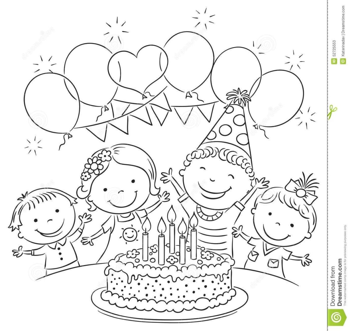 Раскраска торт