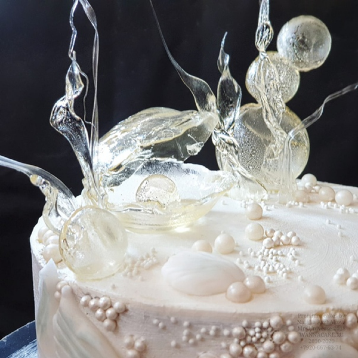 Роза с жемчугом и кольцами